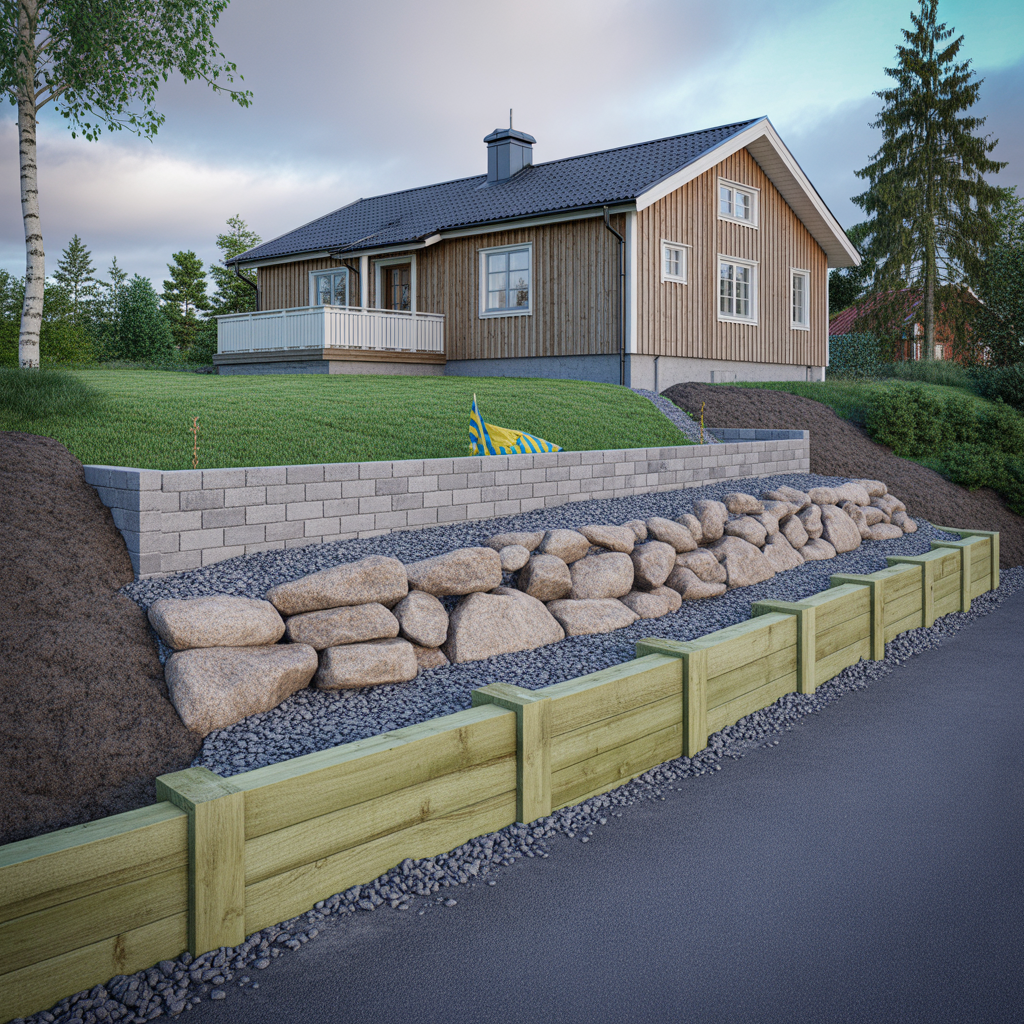 stodmur pa villatomt kostnad materialval och regler