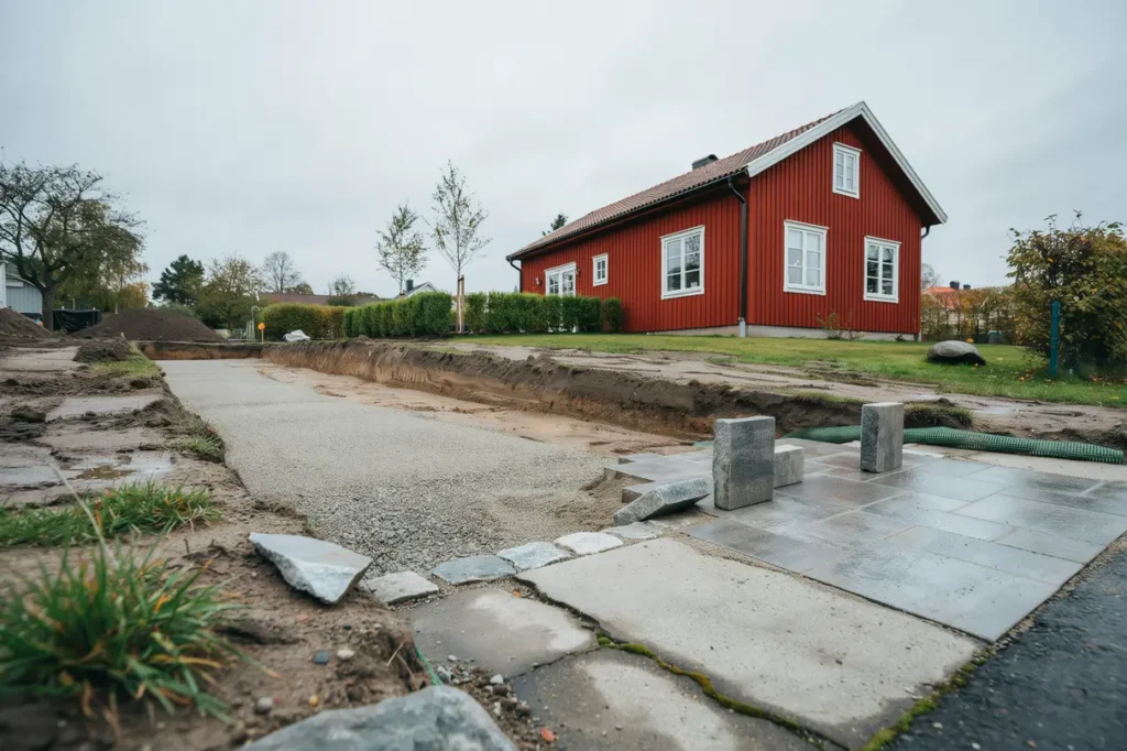 planera en h llbar garageuppfart p villatomten val av underarbete ytskikt och kantst d