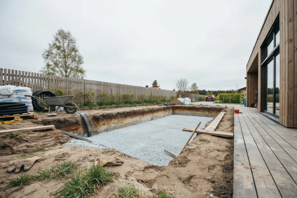 s f rbereder du tomten f r poolbygge markarbete dr nering och b righet att ha koll p